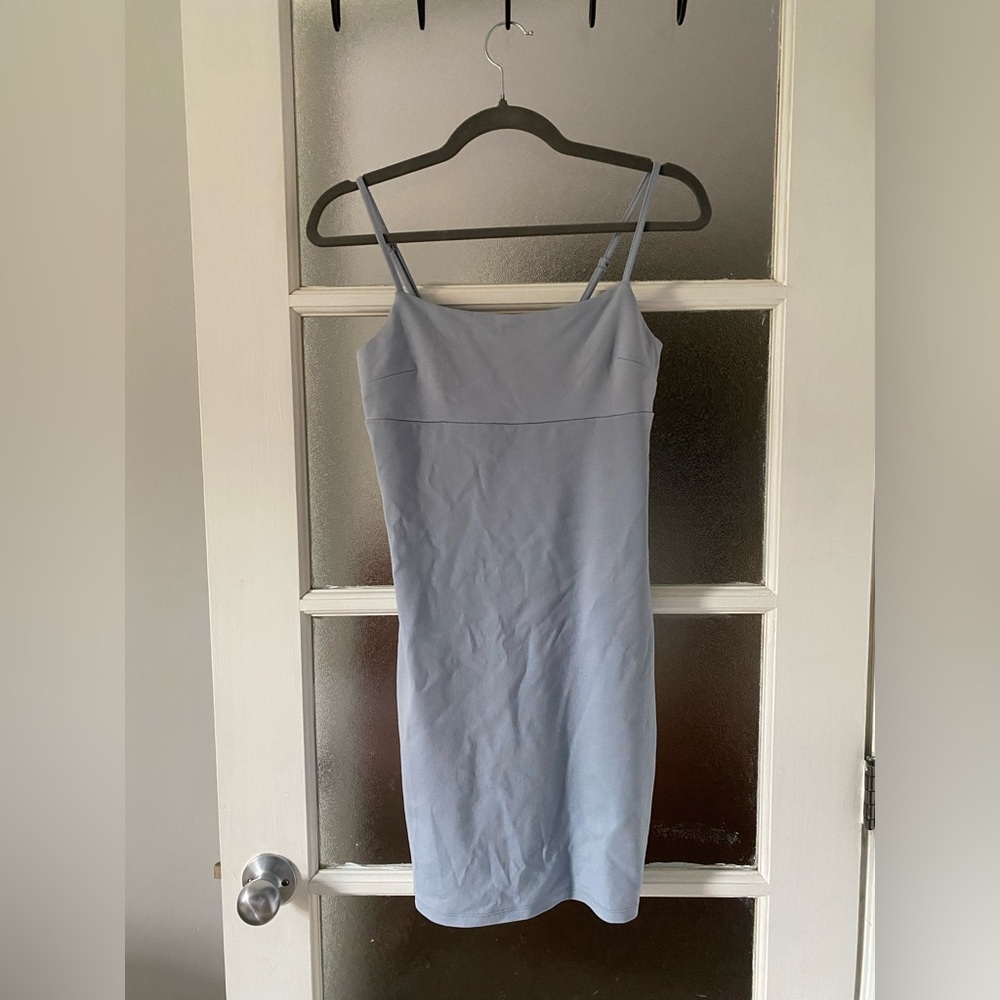Dynamite Spaghetti Strap Mini Dress in Light Blue